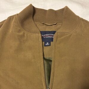 Roundtree & Yorke Men's khaki  Micro-Fiber Bomber Jacket